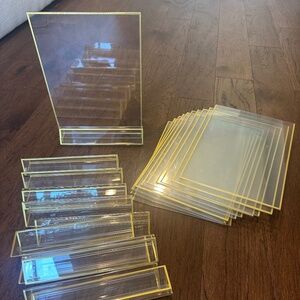 11 Gold Frames Clear Acrylic Sign Holder 8.5x11 Gold Sign Holders Double Sided